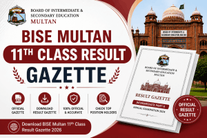 BISE Multan 11th Class Result Gazette